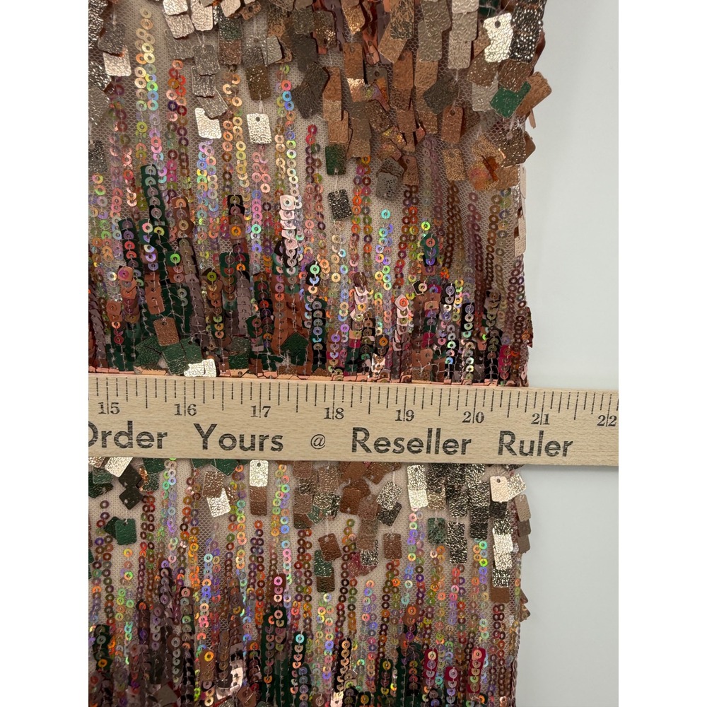Boston Proper Dress Womens Medium Rose Gold Sequin‎ Party Wedding Evening Event - Picture 6 of 8